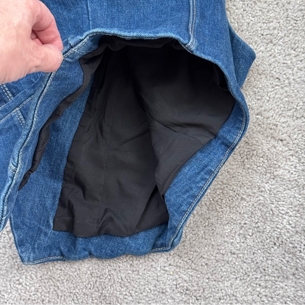 NEW Paige Irene Denim Vest Top Dark Wash Blue Size 2 - Picture 9 of 12